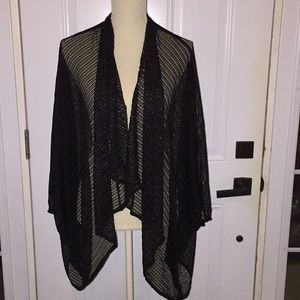 Cejon Women’s Black Mesh Cardigan Jacket One Size